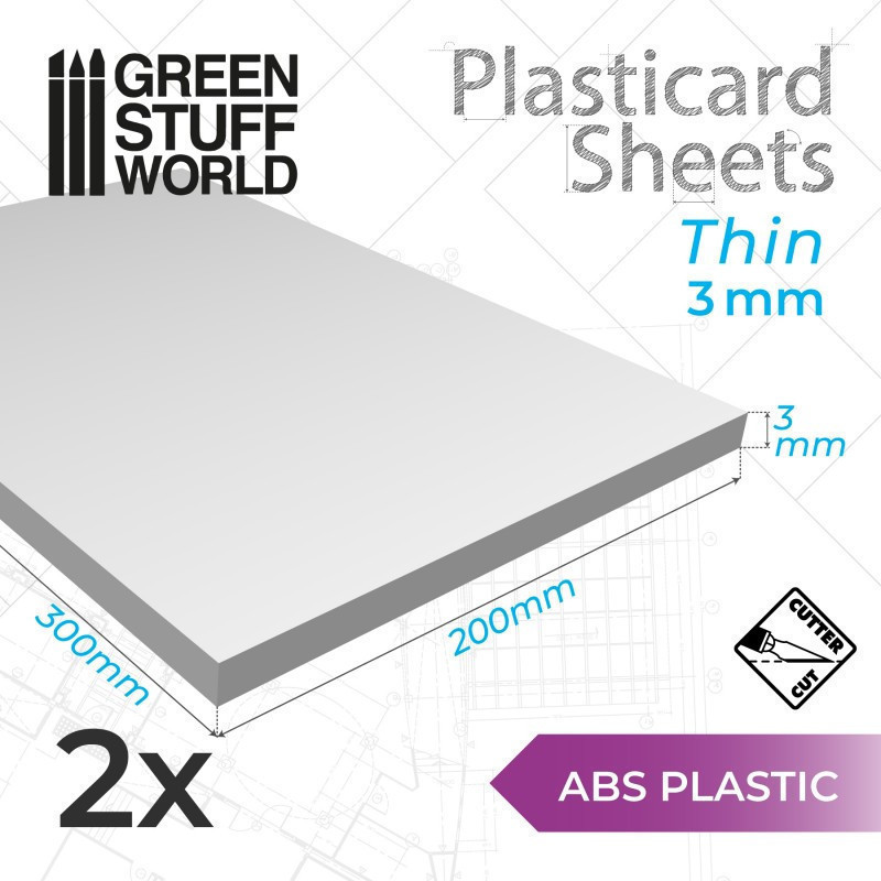 RSL Gaming AB | ABS Plasticard A4 - 3 mm COMBOx2 sheets