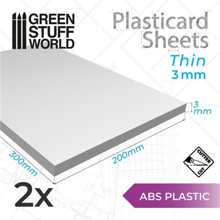 RSL Gaming AB | ABS Plasticard A4 - 3 mm COMBOx2 sheets