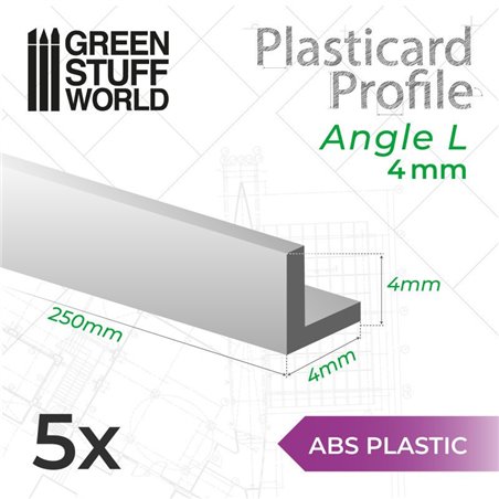 RSL Gaming AB | ABS Plasticard - Profile ANGLE-L 4mm