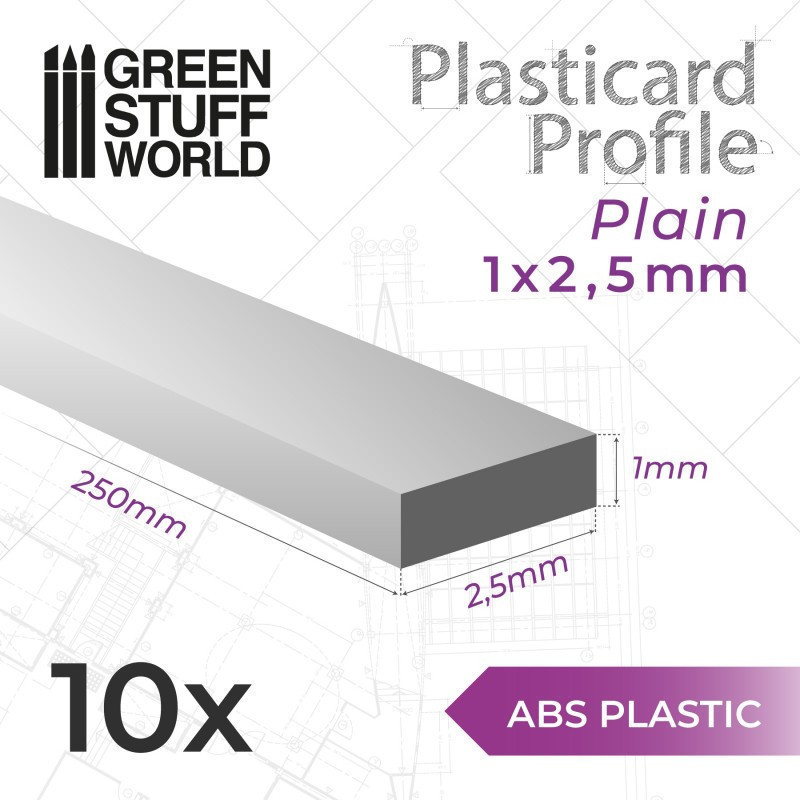 RSL Gaming AB | ABS Plasticard - Profile PLAIN 2.5mm