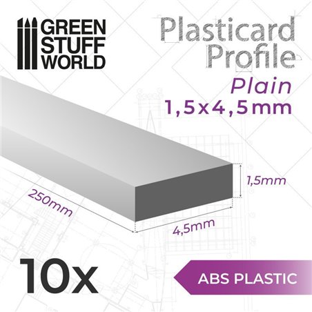 RSL Gaming AB | ABS Plasticard - Profile PLAIN 4.5mm