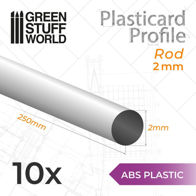 RSL Gaming AB | ABS Plasticard - Profile ROD 2mm
