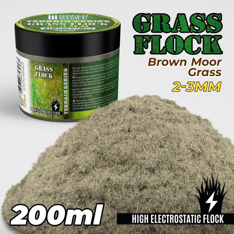 RSL Gaming AB | Static Grass Flock 2-3mm - Brown Moor Grass - 200 ml