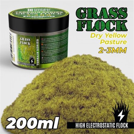 RSL Gaming AB | Static Grass Flock 2-3mm - DRY YELLOW PASTURE - 200 ml