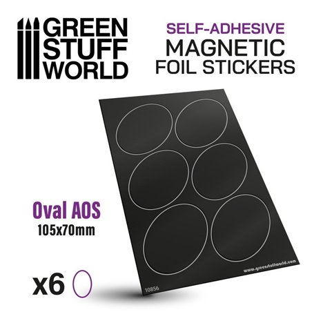 RSL Gaming AB | Oval Magnetic Sheet SELF-ADHESIVE - 105x70mm