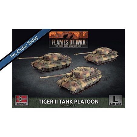 RSL Gaming AB | Tiger II (8.8cm) Tank Platoon (3x Plastic) 