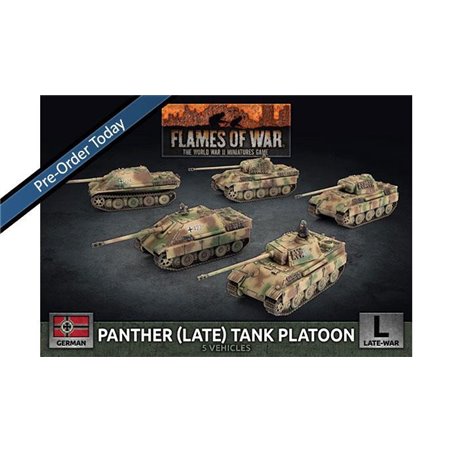 RSL Gaming AB | Panther (late 7.5cm) / Jagdpanther  (8.8cm) Platoon (5x Plastic)