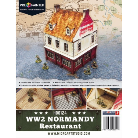 RSL Gaming AB | WW2 Normandy Restaurant PREPAINTED (28mm)