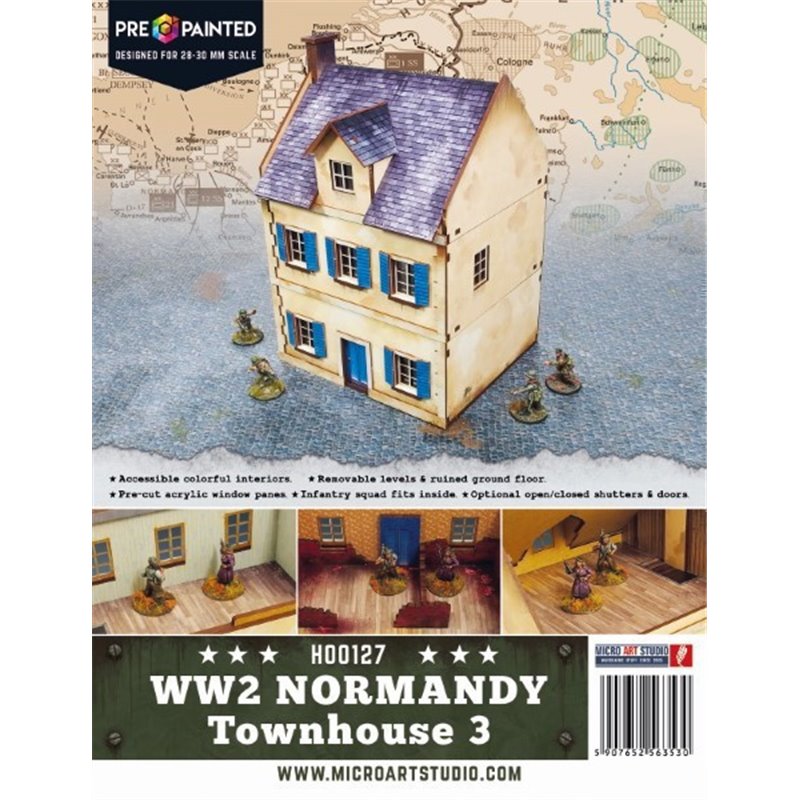 RSL Gaming AB | WW2 Normandy Townhouse 3 PREPAINTED - 28mm
