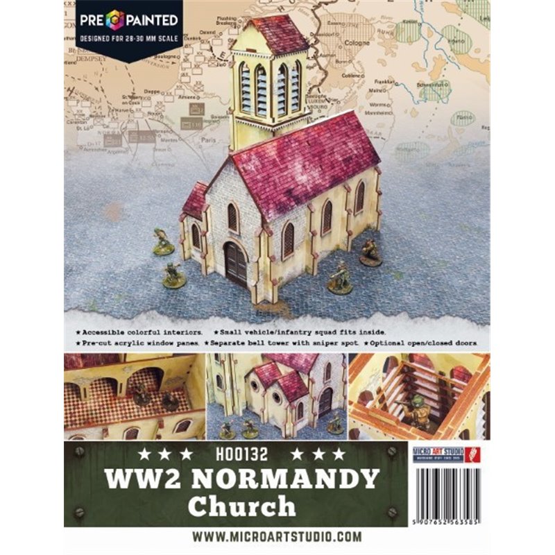 RSL Gaming AB | WW2 Normandy Church PREPAINTED - 28mm