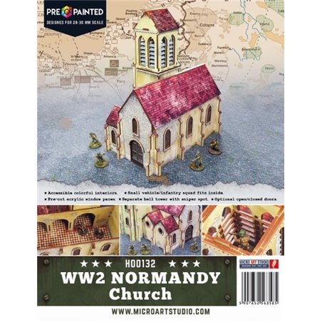 RSL Gaming AB | WW2 Normandy Church PREPAINTED - 28mm