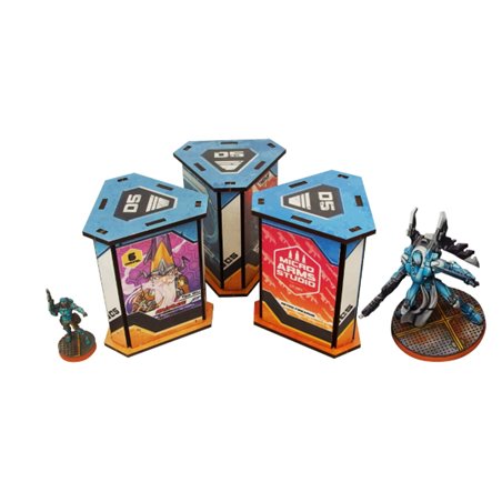 RSL Gaming AB | District 5 Newsstands (3) PREPAINTED (blue)
