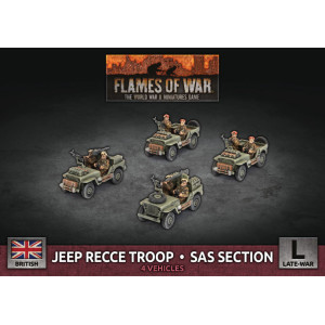 Jeep Recce Troop/SAS Section (4x Plastic)