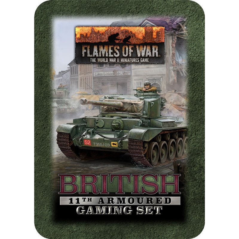 RSL Gaming AB | British 11th Armoured Tin (x20 Tokens, x2 Objectives, x16 Dice)