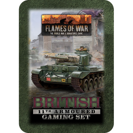 RSL Gaming AB | British 11th Armoured Tin (x20 Tokens, x2 Objectives, x16 Dice)