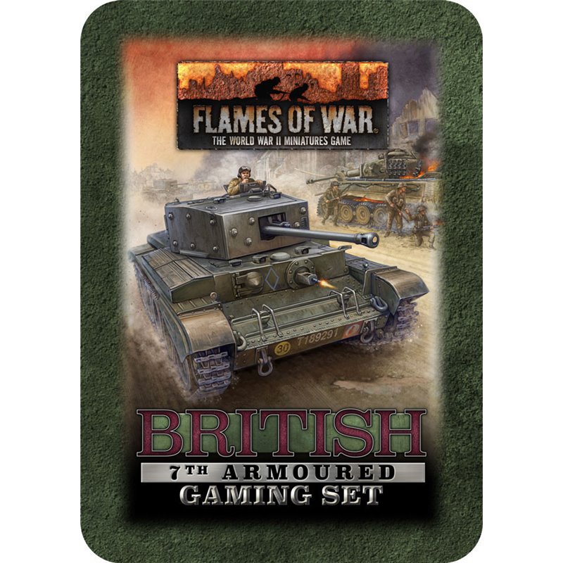RSL Gaming AB | British 7th Armoured Tin (x20 Tokens, x2 Objectives, x16 Dice)