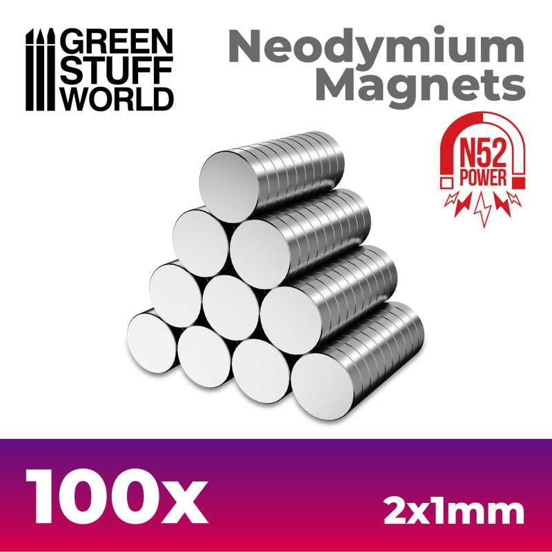 RSL Gaming AB | Neodymium Magnets 2x1mm - 100 units (N52)