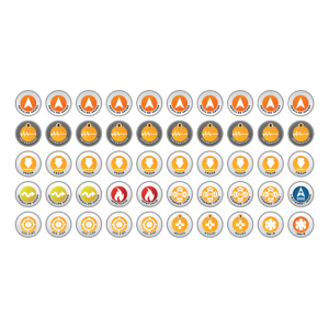 N4 Infinity Tokens Starter Set (50) Orange