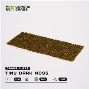 Tiny tufts dark moss