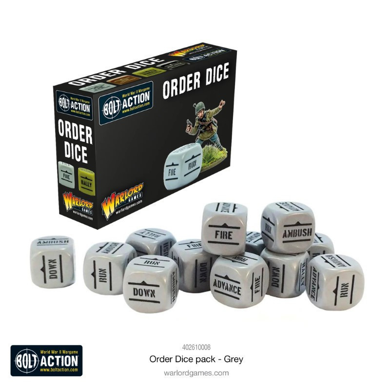 RSL Gaming AB | Orders Dice Pack - Grey