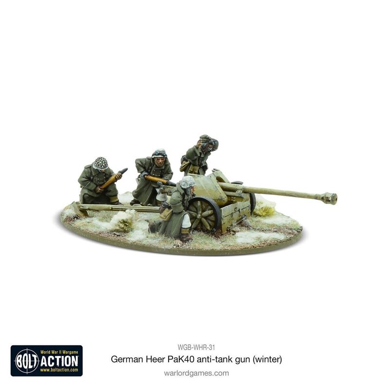 RSL Gaming AB | German Heer (Winter) 75mm Pak 40 Anti Tank Gun