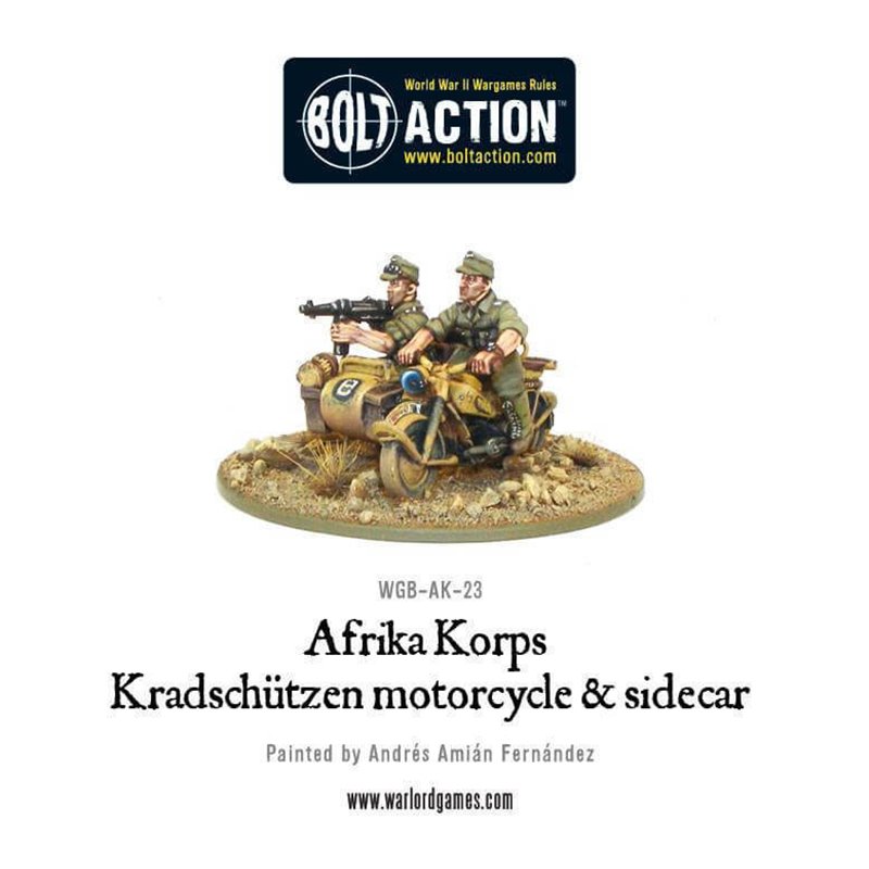 RSL Gaming AB | Afrika Korps Kradschutzen Motorcycle & sidecar