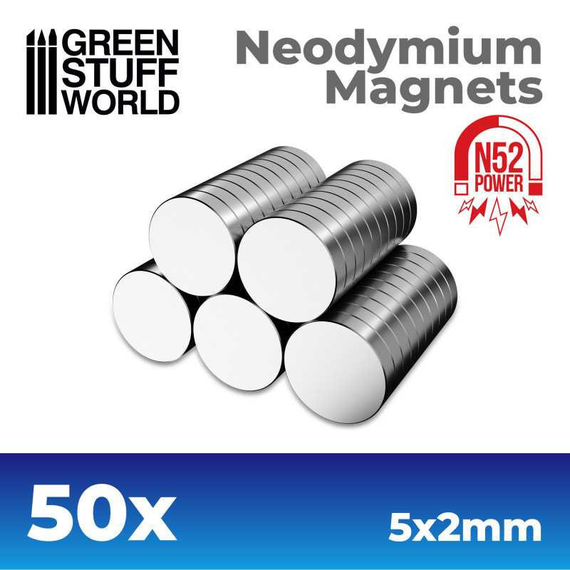 RSL Gaming AB | Neodymium Magnets 5x2mm - 50 units (N52)