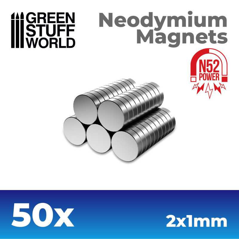 RSL Gaming AB | Neodymium Magnets 2x1mm - 50 units (N52)