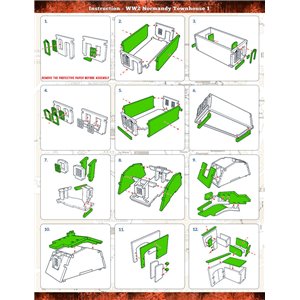 RSL Gaming AB | WW2 Normandy Townhouse 1 PREPAINTED - 15mm
