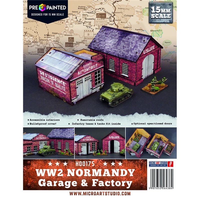 RSL Gaming AB | WW2 Normandy Garage & Factory - 15mm