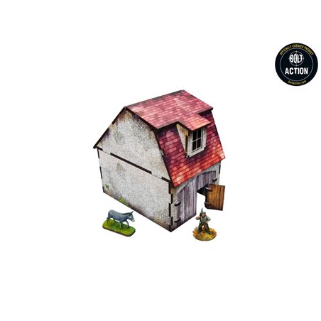 RSL Gaming AB | WW2 Normandy Coach House w. Chicken Coop PREPAINTED - 28mm