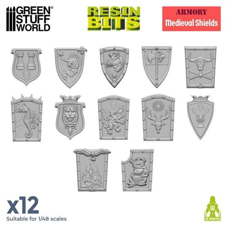 RSL Gaming AB | 3D printed set - Old World Medieval Shields
