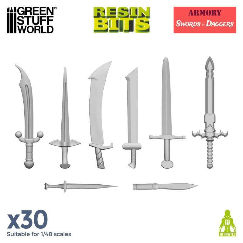 RSL Gaming AB | 3D printed set - Swords & Daggers