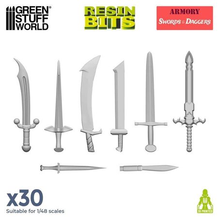 RSL Gaming AB | 3D printed set - Swords & Daggers