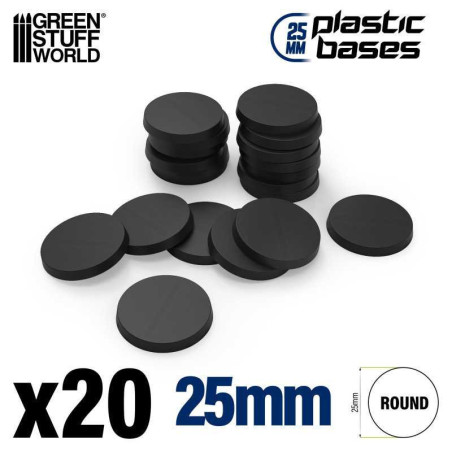 RSL Gaming AB | Plastic Bases - Round 25mm (20)