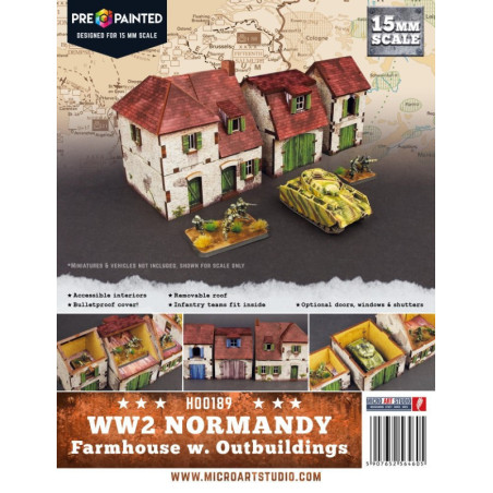 RSL Gaming AB | WW2 Normandy Farmhouse w. Outbuildings - 15mm
