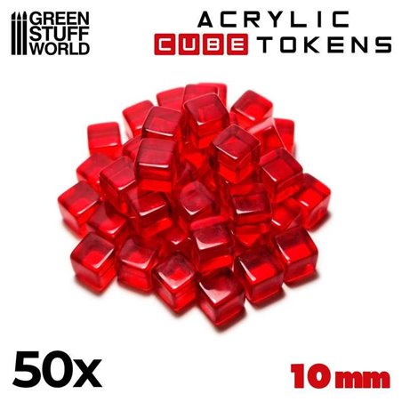 RSL Gaming AB | Gaming Tokens - Red Cubes 10mm