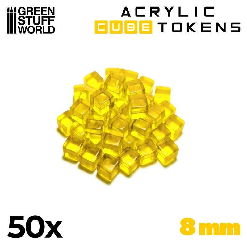 RSL Gaming AB | Gaming Tokens - Yellow Cubes 8mm