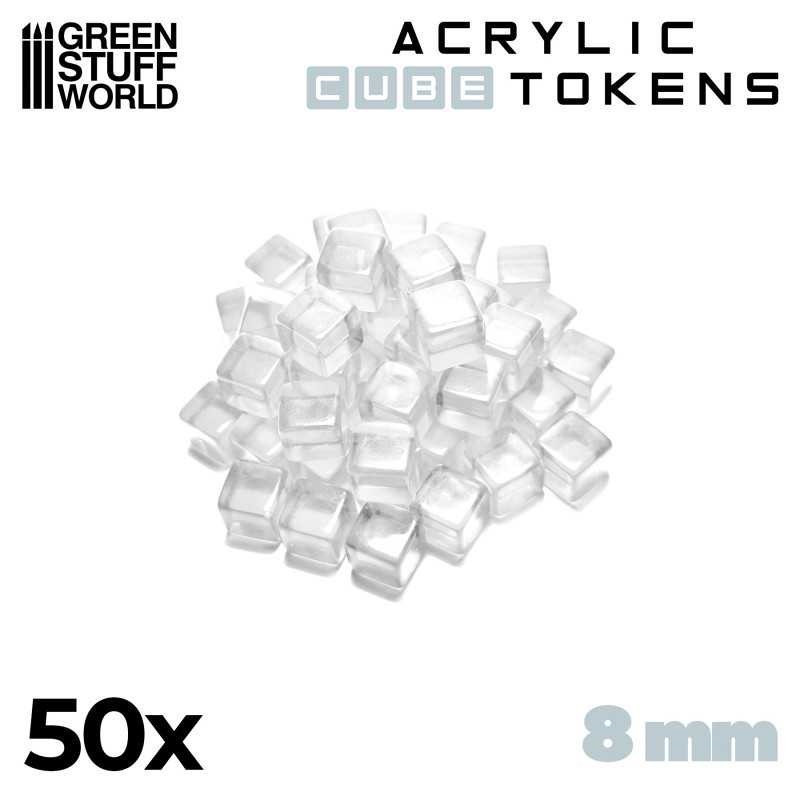 RSL Gaming AB | Gaming Tokens - Transparent Cubes 8mm