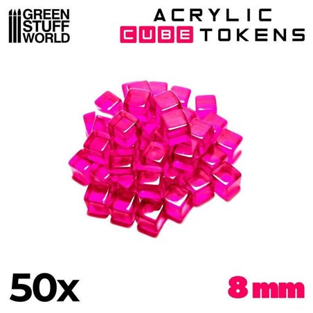 RSL Gaming AB | Gaming Tokens - Pink Cubes 8mm