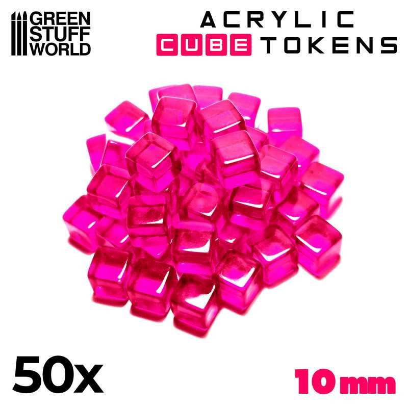 RSL Gaming AB | Gaming Tokens - Pink Cubes 10mm