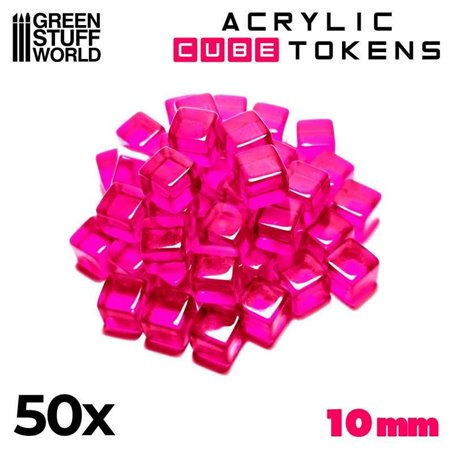 RSL Gaming AB | Gaming Tokens - Pink Cubes 10mm