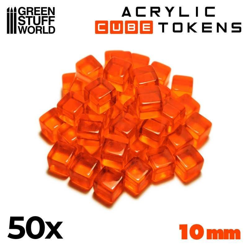 RSL Gaming AB | Gaming Tokens - Orange Cubes 10mm