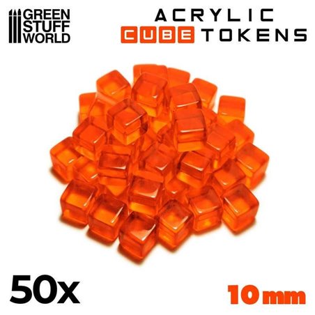RSL Gaming AB | Gaming Tokens - Orange Cubes 10mm