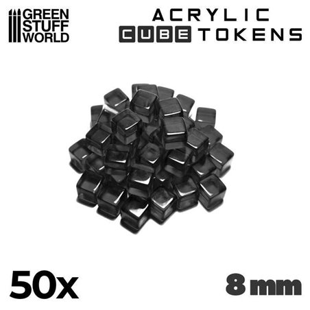 RSL Gaming AB | Gaming Tokens - Black Cubes 8mm