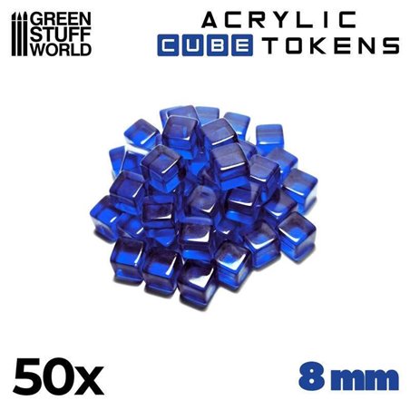 RSL Gaming AB | Gaming Tokens - Blue Cubes 8mm