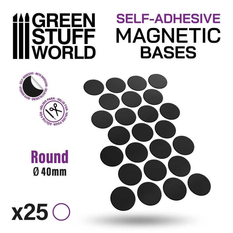Round Magnetic Sheet  Self-adhesive - 40mm