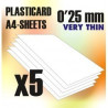ABS Plasticard A4 size - Thickness 0'25 mm