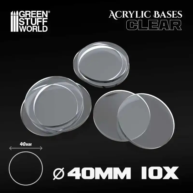 RSL Gaming AB | Acrylic Bases - Round 40 mm Clear