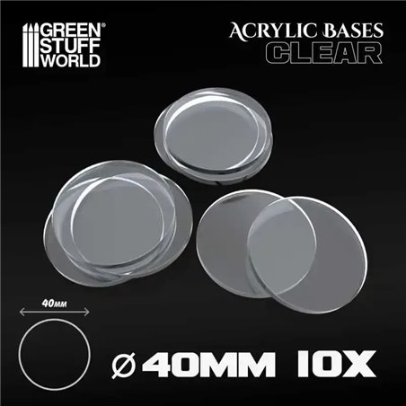 RSL Gaming AB | Acrylic Bases - Round 40 mm Clear